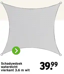 GAMMA Schaduwdoek waterdicht vierkant aanbieding
