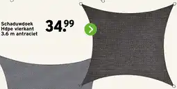 GAMMA Schaduwdoek Hdpe vierkant aanbieding