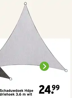 GAMMA Schaduwdoek Hdpe driehoek aanbieding