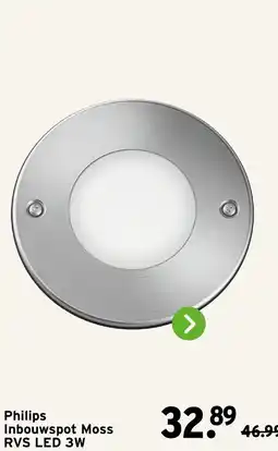 GAMMA Inbouwspot Moss RVS LED 3W aanbieding