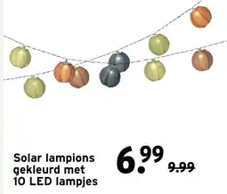 GAMMA Solar lampions gekleurd met 10 LED lampjes aanbieding