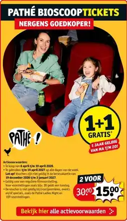 Kruidvat Pathé bioscooptickets aanbieding