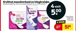 Kruidvat Kruidvat maandverband en inlegkruisjes aanbieding