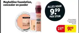 Kruidvat Maybelline foundation, concealer en poeder aanbieding