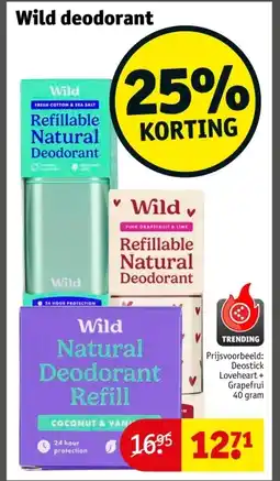 Kruidvat Wild deodorant aanbieding
