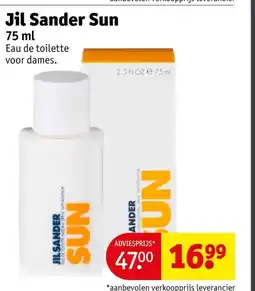 Kruidvat Jil Sander Sun aanbieding