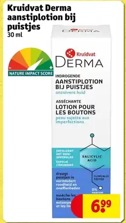 Kruidvat Kruidvat Derma aanstiplotion bij puistjes aanbieding