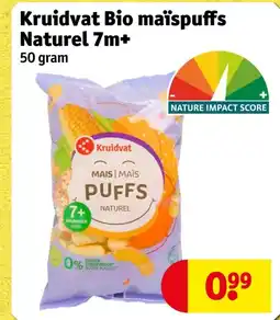 Kruidvat Kruidvat Bio maïspuffs Naturel 7m+ aanbieding