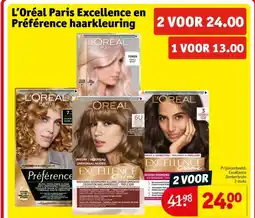 Kruidvat L'Oréal Paris Excellence en Préférence haarkleuring aanbieding