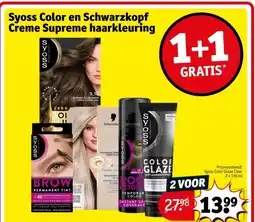 Kruidvat Syoss Color en Schwarzkopf Creme Supreme haarkleuring aanbieding