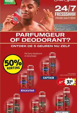 Kruidvat Old Spice deodorant en douchegel. aanbieding