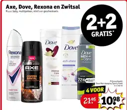 Kruidvat Axe, Dove, Rexona en Zwitsal aanbieding