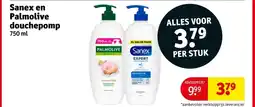 Kruidvat Sanex en Palmolive douchepomp aanbieding