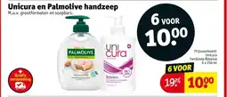 Kruidvat Unicura en Palmolive handzeep aanbieding