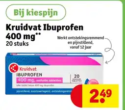 Kruidvat Kruidvat Ibuprofen 400 mg aanbieding