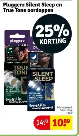 Kruidvat Pluggerz Silent Sleep en True Tone oordoppen aanbieding