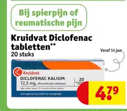 Kruidvat Kruidvat Diclofenac tabletten aanbieding