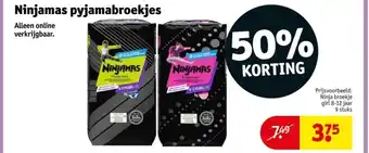 Kruidvat Ninjamas pyjamabroekjes aanbieding
