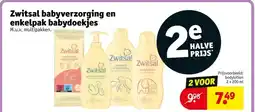 Kruidvat Zwitsal babyverzorging en enkelpak babydoekjes aanbieding