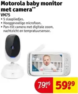 Kruidvat Motorola baby monitor met camera VM75 aanbieding