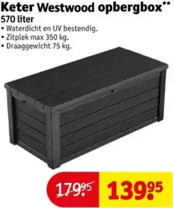 Kruidvat Keter Westwood opbergbox aanbieding