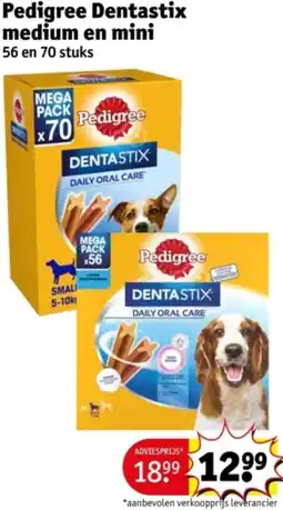 Kruidvat Pedigree Dentastix medium en mini aanbieding