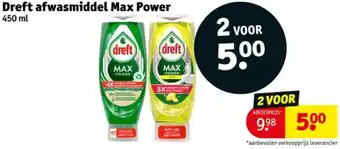 Kruidvat Dreft afwasmiddel Max Power aanbieding