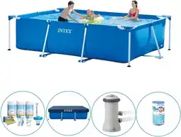 Bol.com Intex Rechthoekig Zwembad - 300 x 200 x 75 cm - Compleet pakket - Met Afdekzeil en Filterpomp aanbieding
