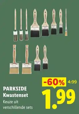 Lidl Parkside Kwastenset aanbieding