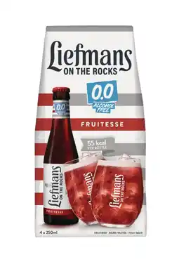 Albert Heijn Liefmans On the rocks 0.0 4-pack aanbieding