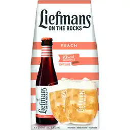 Albert Heijn Liefmans On the rocks peach 4-pack aanbieding