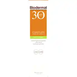 Albert Heijn Biodermal Matterende Zonneflude SPF 30 aanbieding