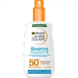Albert Heijn Ambre Solaire Sensitive expert+ spray spf50 aanbieding