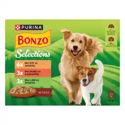 Albert Heijn Bonzo Maaltijdzakjes in saus rund, kip, lam aanbieding