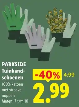 Lidl Parkside Tuinhand schoenen aanbieding