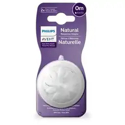 Etos Philips Avent Natuurlijke Zuigreflex Flesspeen 2 stuks 0m SCY961/02 aanbieding