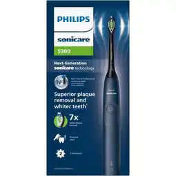 Etos Philips Sonicare 5300 Elektrische Tandenborstel Blauw HX7103/01 aanbieding