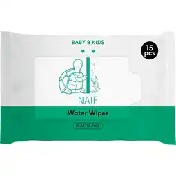 Etos NAIF Water Wipes 15 stuks aanbieding