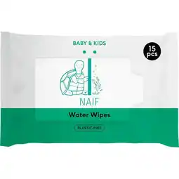Etos NAIF Water Wipes 15 stuks aanbieding
