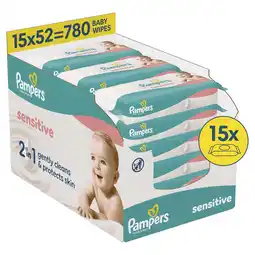 Etos Pampers Sensitive Billendoekjes 15x52 stuks aanbieding