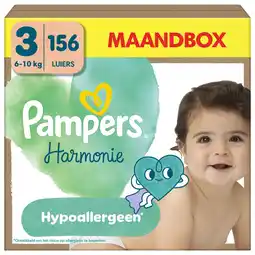 Etos Pampers Harmonie Maandbox Luiers Maat 3 6-10 KG 156 stuks aanbieding