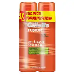 Etos Gillette Fusion Scheergel Gevoelige Huid 200 ML 2 Stuks aanbieding