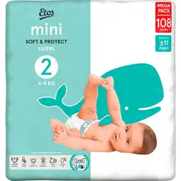 Etos Etos Luiers Mini Maat 2 Jumbopack 108 Stuks aanbieding