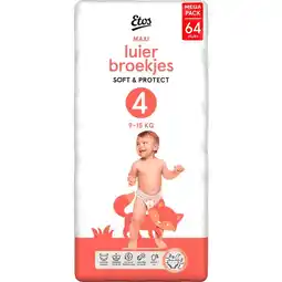 Etos Etos Luierbroekjes Maat 4 Jumbo Pack 64 Stuks aanbieding