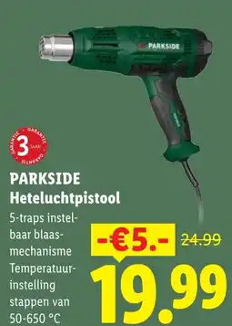 Lidl Parkside Heteluchtpistool aanbieding