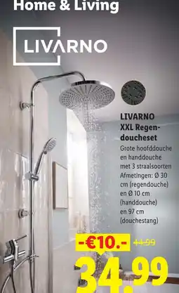 Lidl Livarno XXL Regen doucheset aanbieding