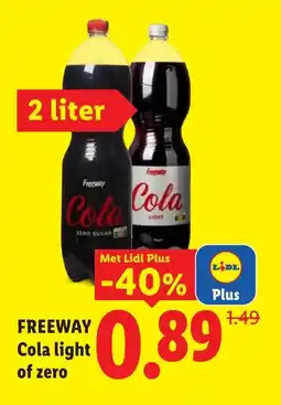 Lidl Freeway Cola light of zero aanbieding