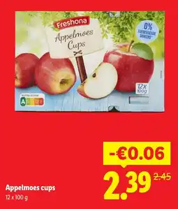 Lidl Appelmoes cups aanbieding