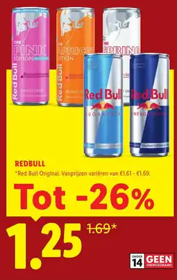 Lidl Red Bull aanbieding