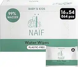 Bol.com Naïf - Water Billendoekjes - 864 doekjes (16 stuks x 54 doekjes) aanbieding